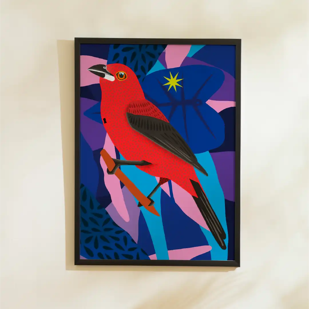 Quadro A3 Tiê noite