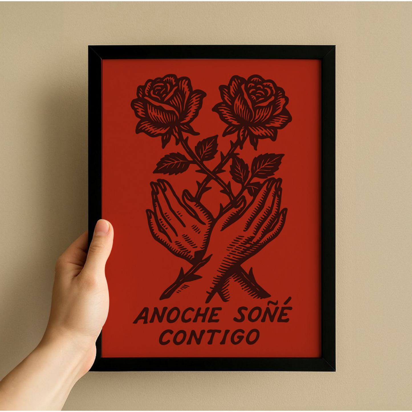 Quadro A3 Anoche soñé contigo Vibrante
