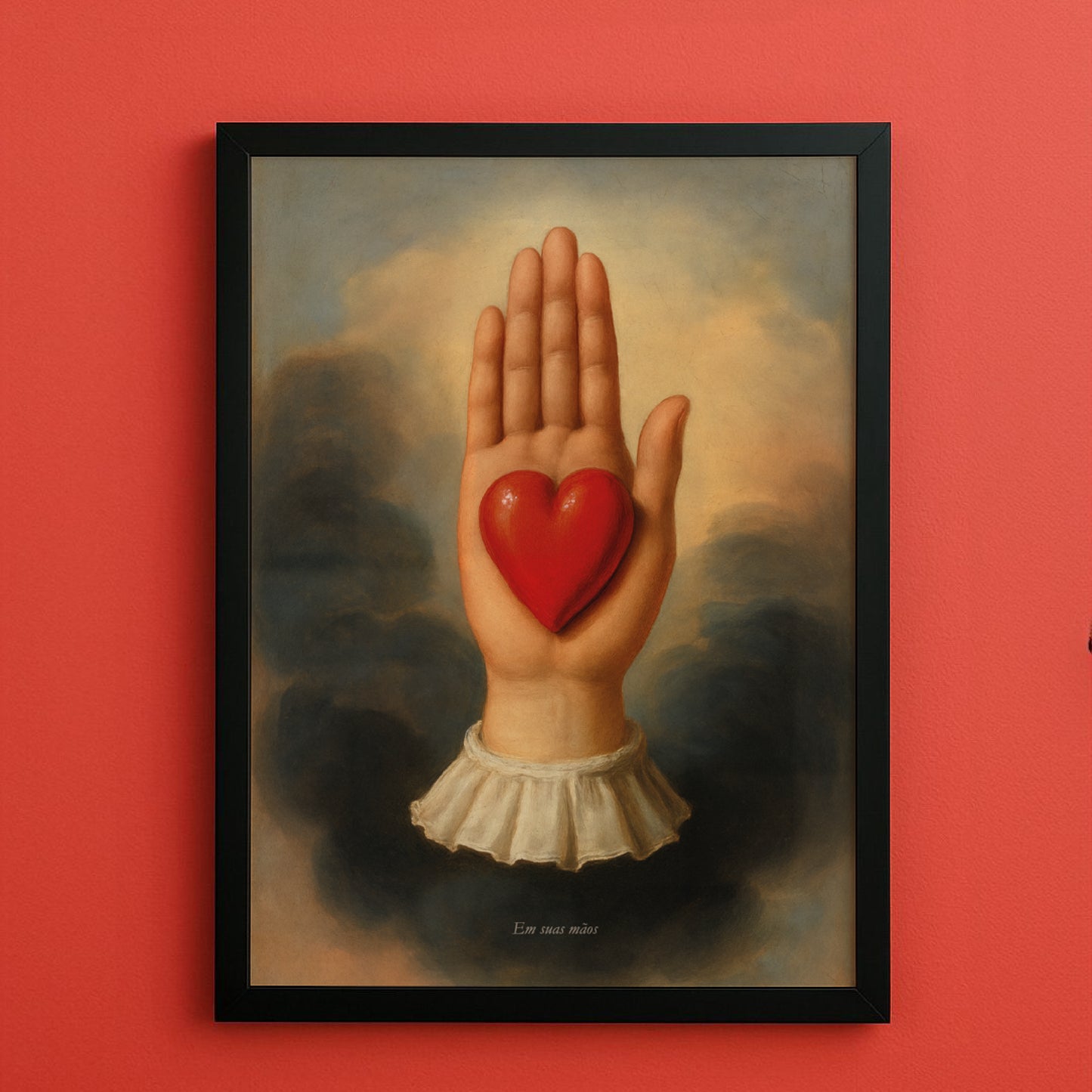 Quadro A3 Em Suas Mãos