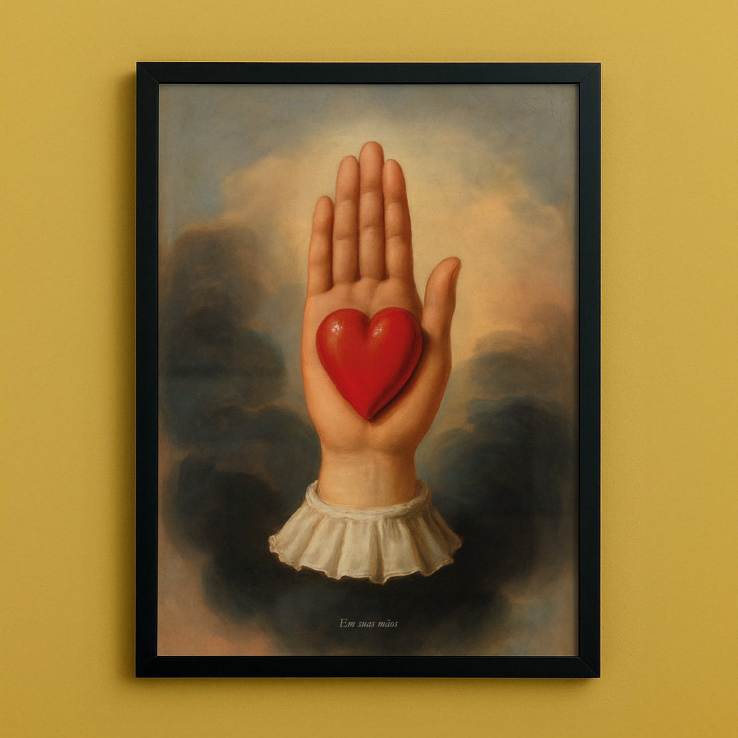 Quadro A3 Em Suas Mãos