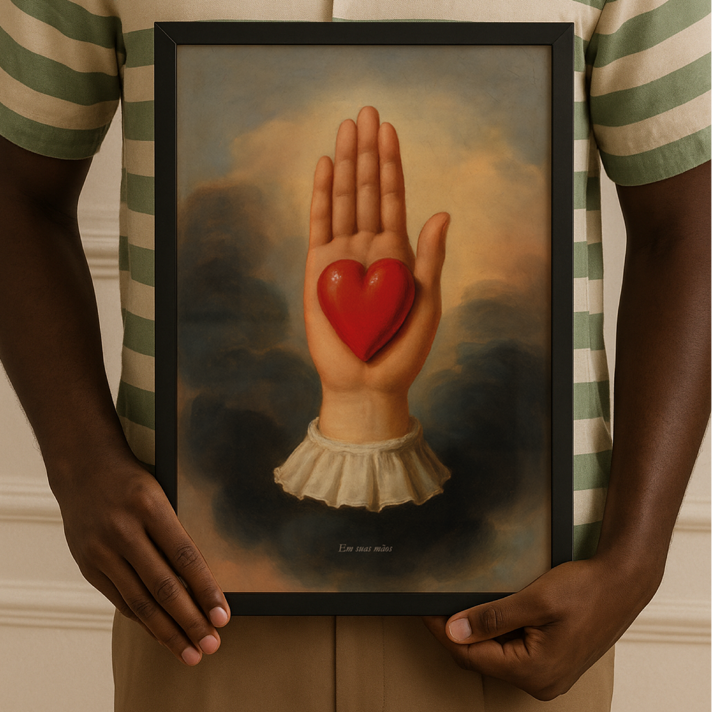Quadro A3 Em Suas Mãos