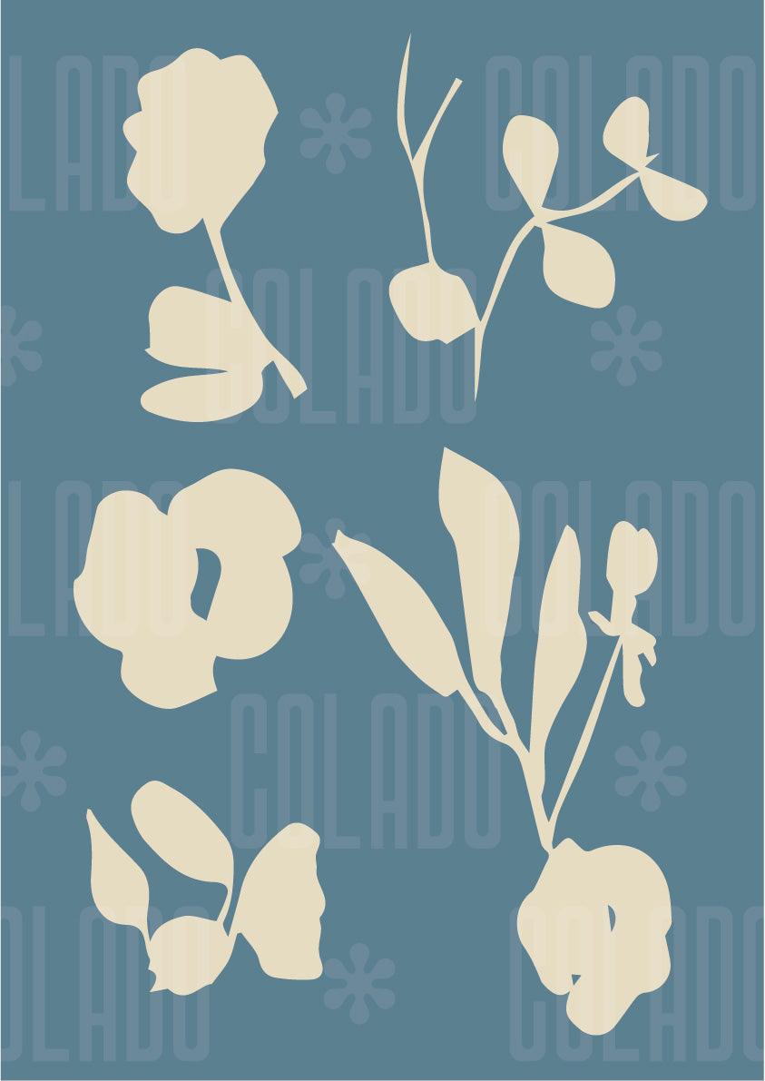 Kit Lambe-lambe Nanquim Azul e Creme