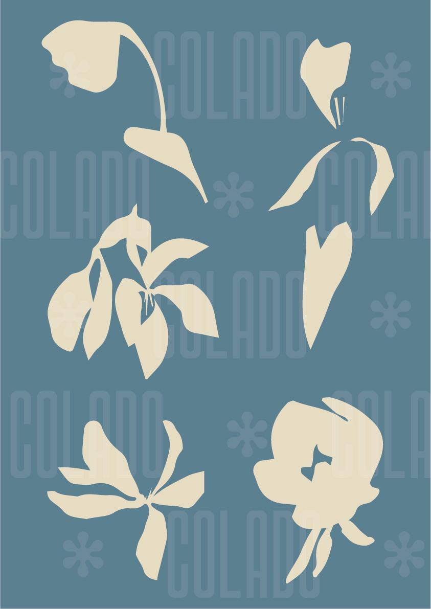Kit Lambe-lambe Nanquim Azul e Creme