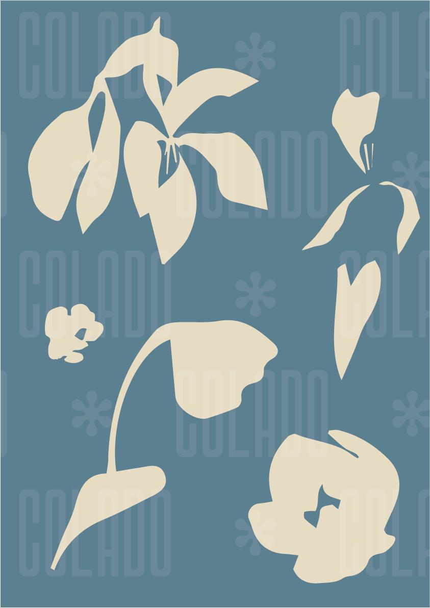 Kit Lambe-lambe Nanquim Azul e Creme