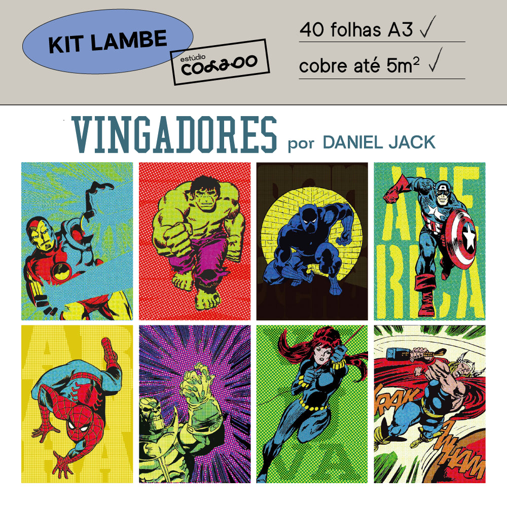 Kit Lambe-lambe Vingadores