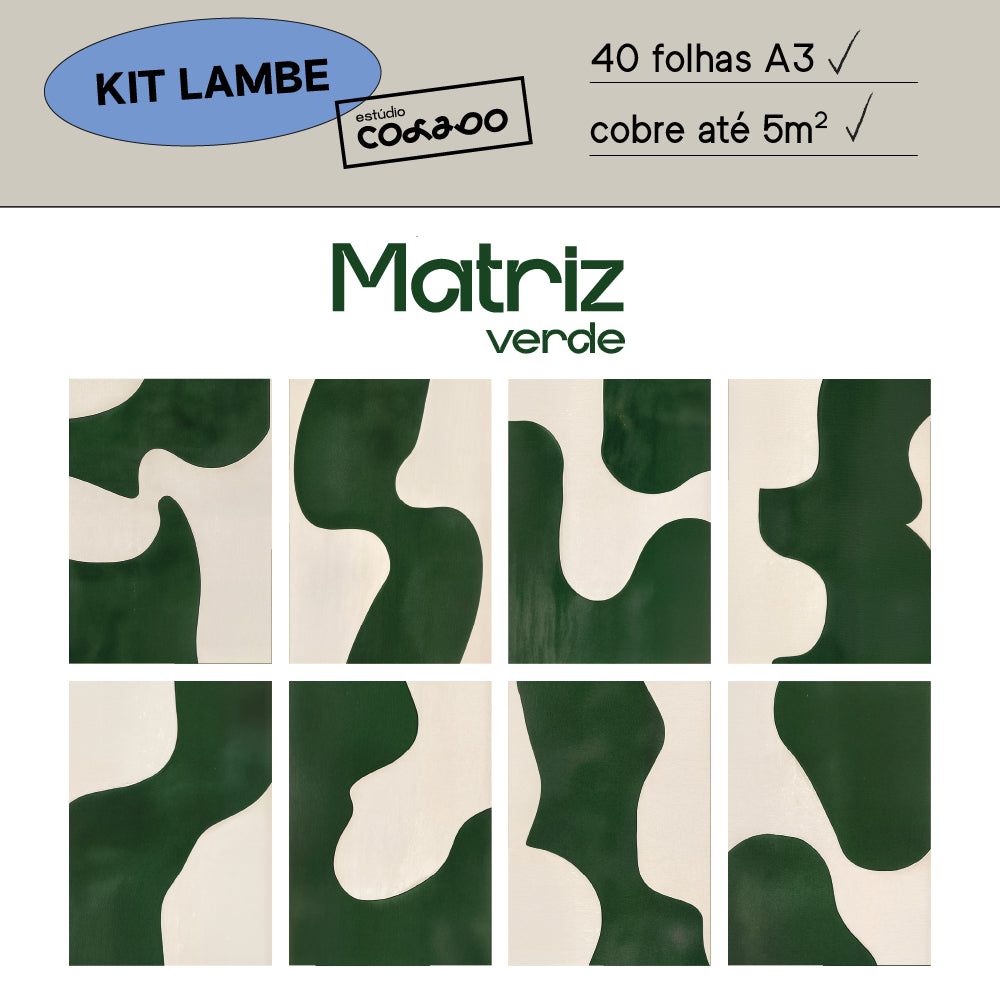 Kit Lambe-lambe Matriz verde