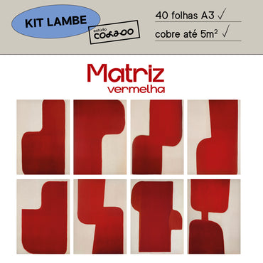 Kit Lambe-lambe Matriz vermelho