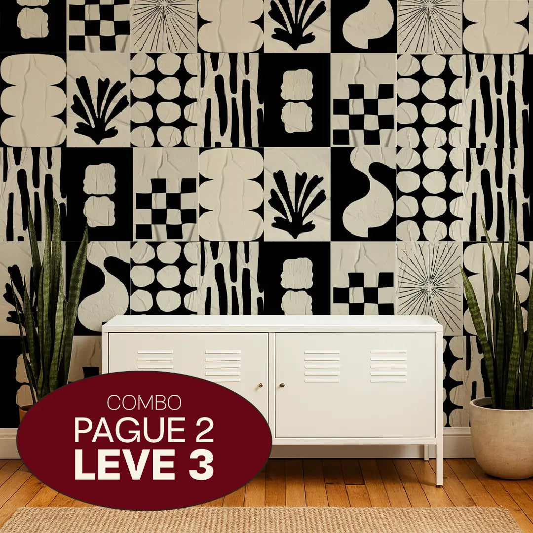 Kit Lambe-lambe Fun Preto e Creme