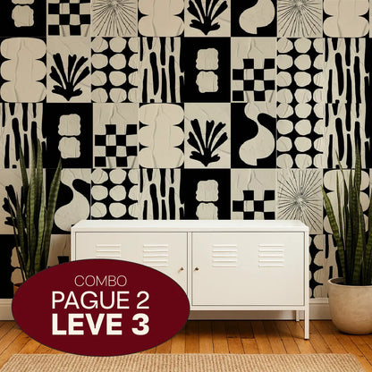 Kit Lambe-lambe Fun Preto e Creme