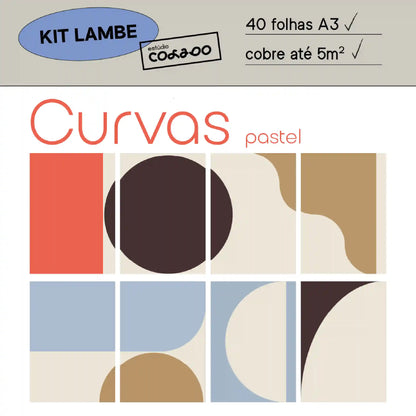 Kit Lambe-lambe Curvas Curvas Pastel