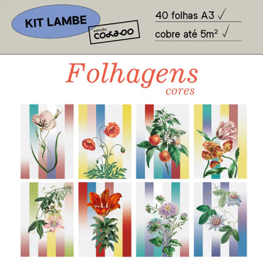 Kit Lambe-lambe Folhagens Cores