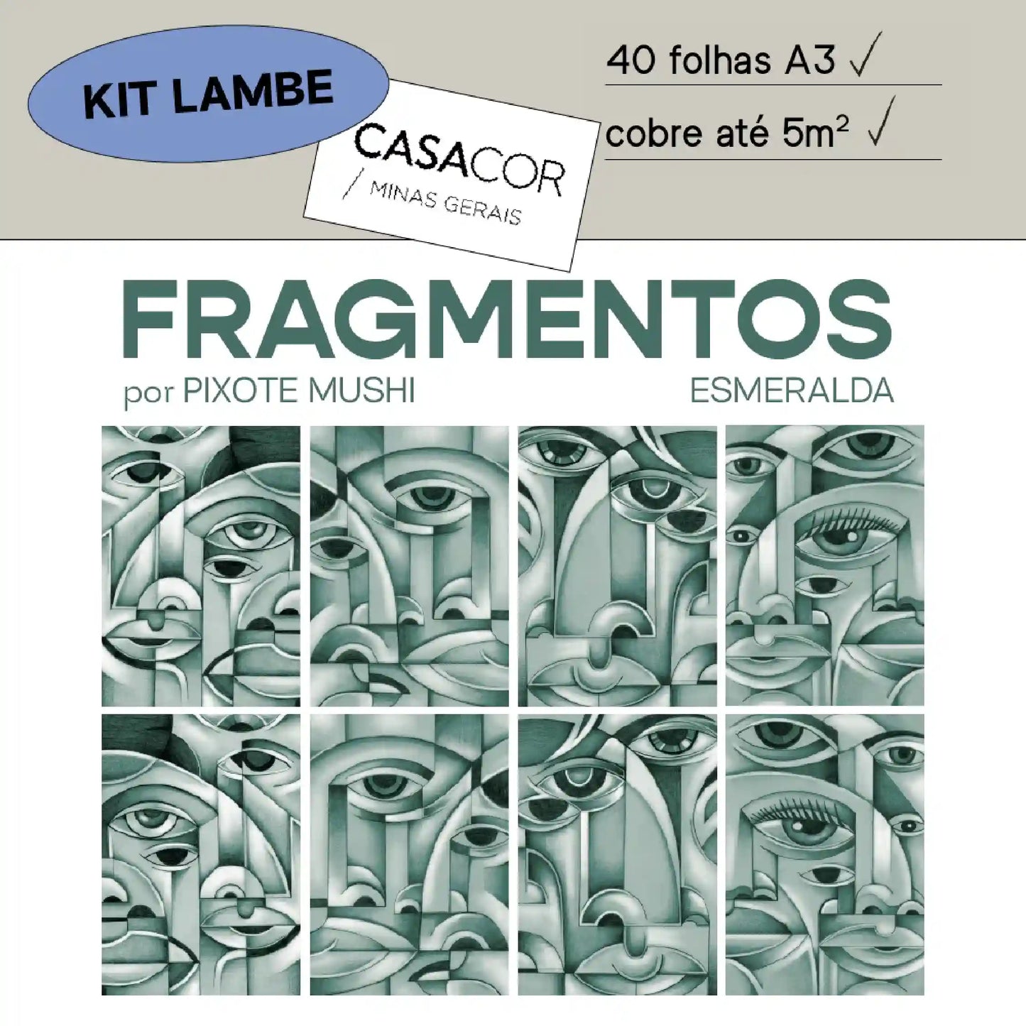 Kit Lambe-lambe Fragmentos Esmeralda