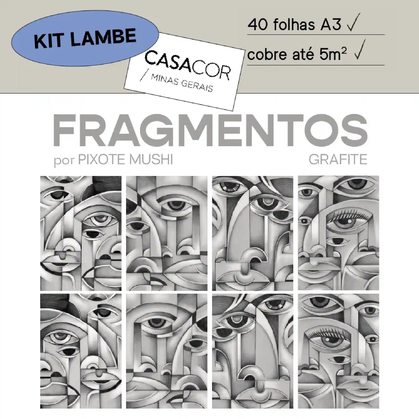 Kit Lambe-lambe Fragmentos Grafite