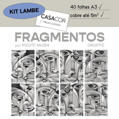 Kit Lambe-lambe Fragmentos Grafite