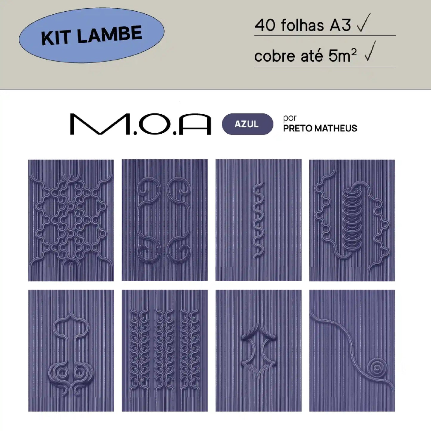 Kit Lambe-lambe M.O.A. Azul