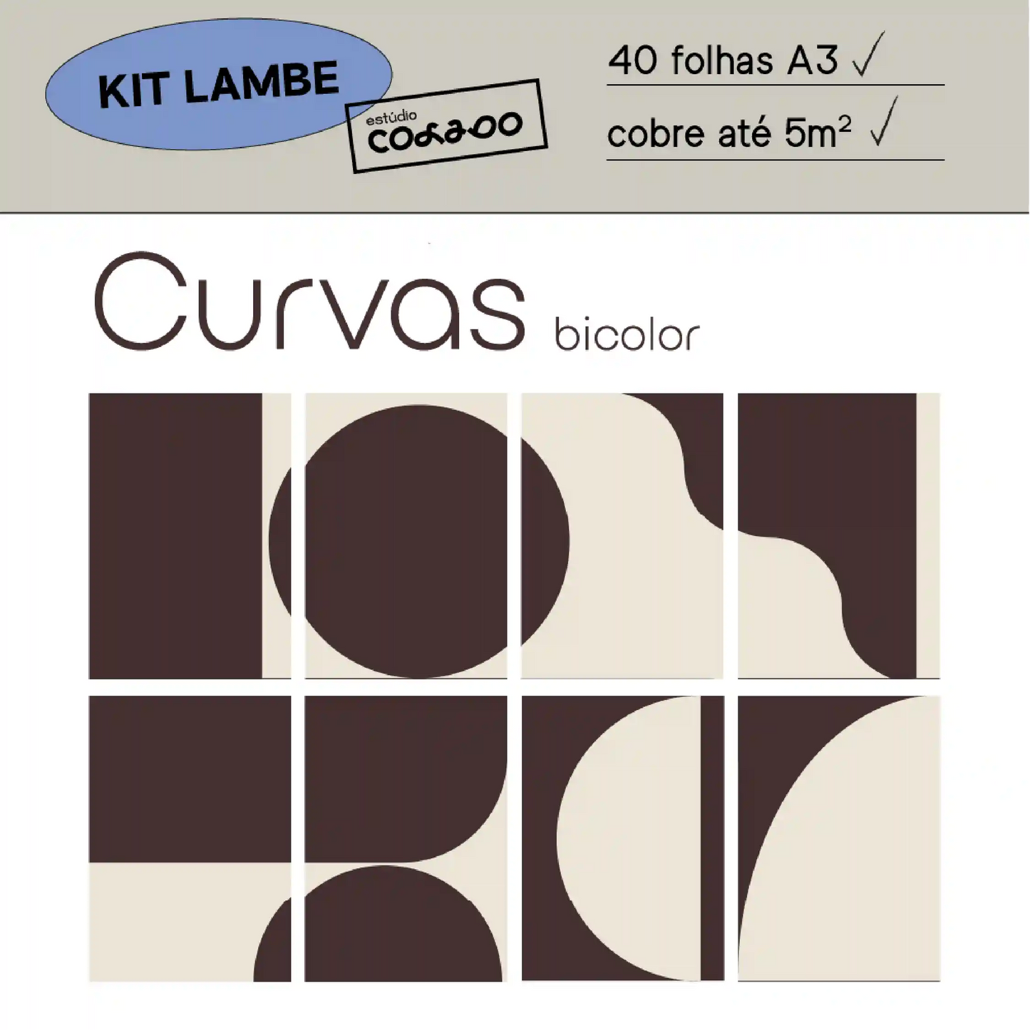 Kit Lambe-lambe Curvas Bicolor