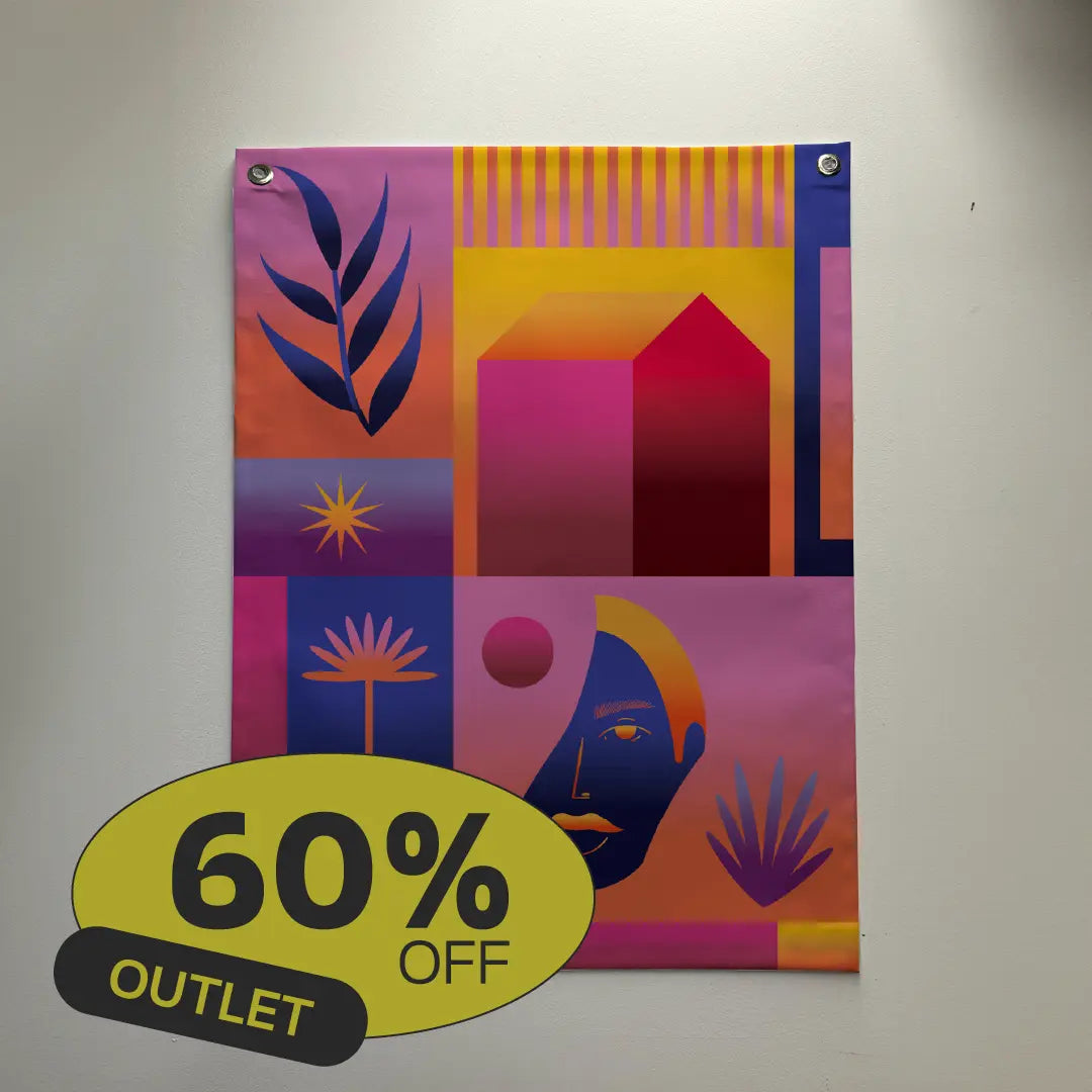 Bandeira em lona Morada