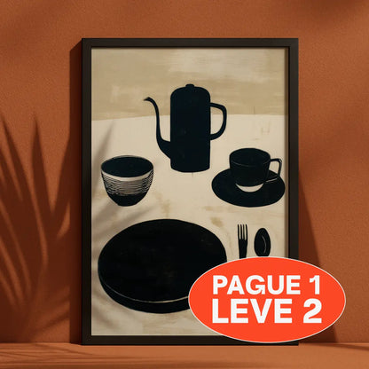 Quadro A3 Café com Calma