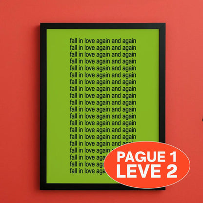 絵画 Love again 2 Quadro A3 Everything is Romantic – Colado