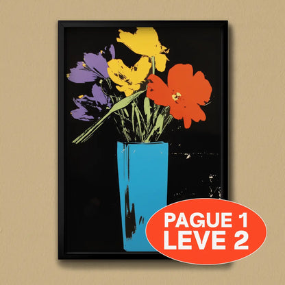Quadro A3 Flowers 4 u Noite