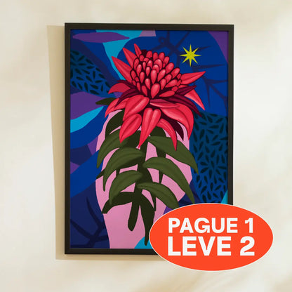 Quadro A3 Pétalas noite