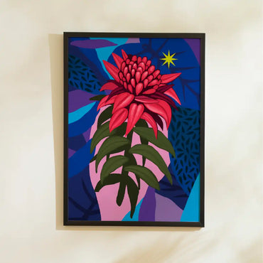 Quadro A3 Pétalas noite