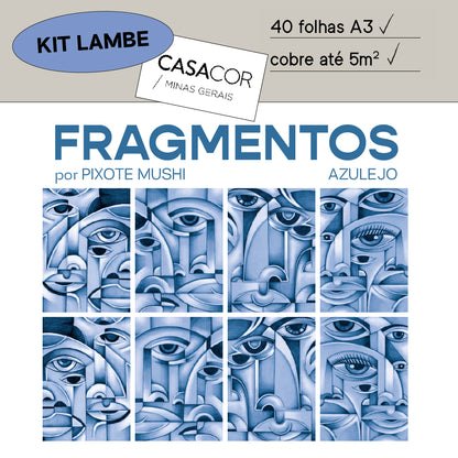 Kit Lambe-lambe Fragmentos Azulejo