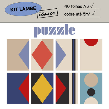 Kit Lambe-lambe Puzzle Neutro