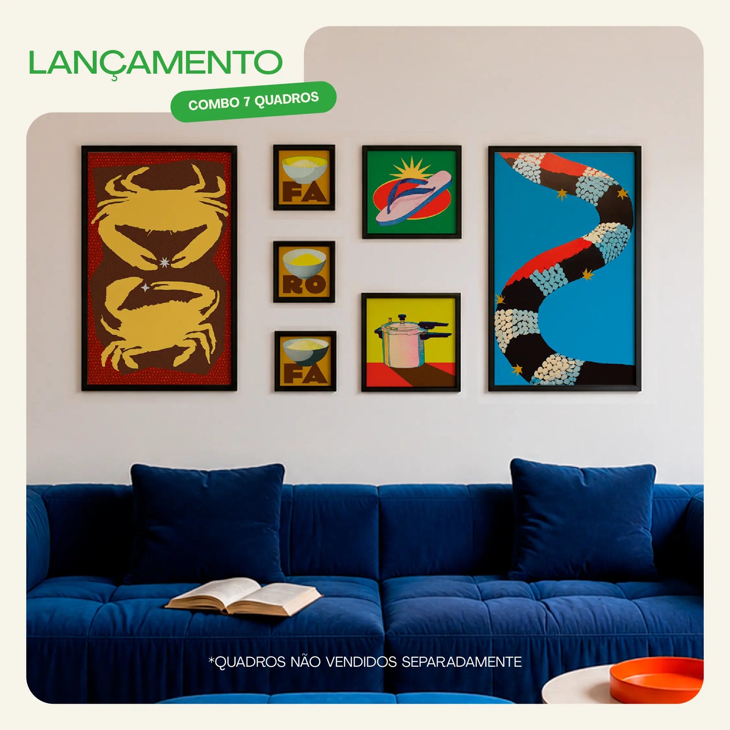 Composição 7 quadros BRASILIS