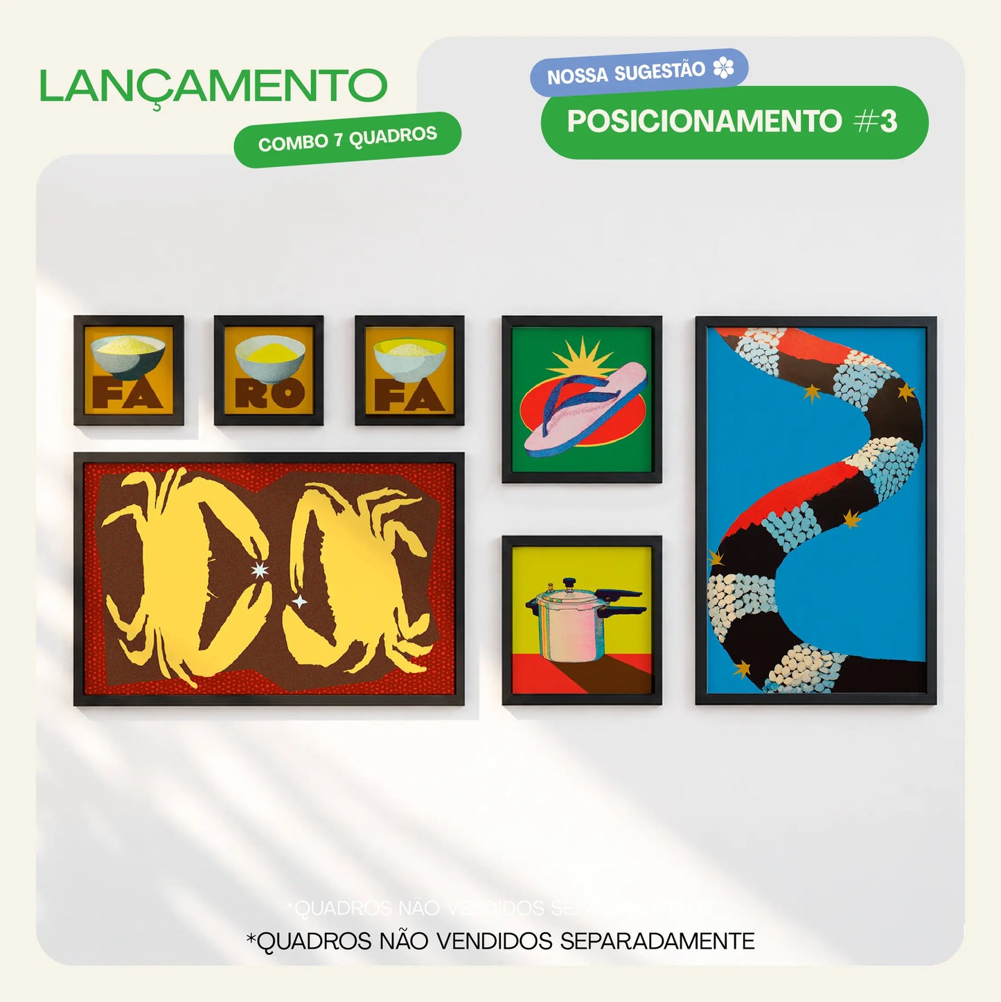 Composição 7 quadros BRASILIS